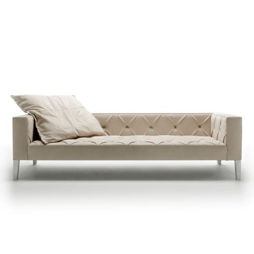 Canapé contemporain - DIVANOXMANAGUA - BERTO - en cuir / beige / 4 places