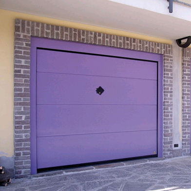 Porte de garage sectionnelle - BASCULINO - Breda Sistemi Industriali S.p.A. - Portoni Seziona - en aluminium / automatique