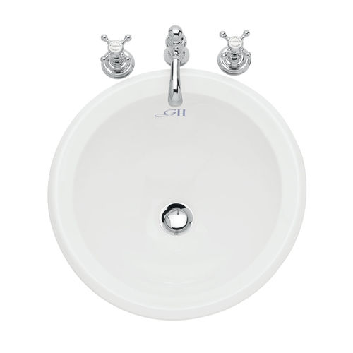 Vasque à encastrer - NOUVEAU - GENTRY HOME - en porcelaine / ronde / classique