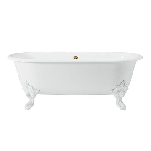 Baignoire ovale - CLEO - GENTRY HOME - sur pieds / en fonte / blanche
