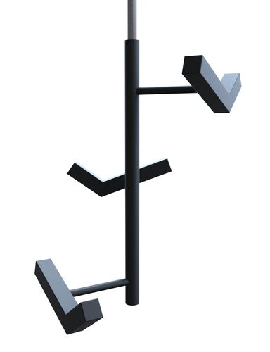 Porte-manteau de plafond - ANALYTIC 5 - INSILVIS - design minimaliste / en acier / professionnel