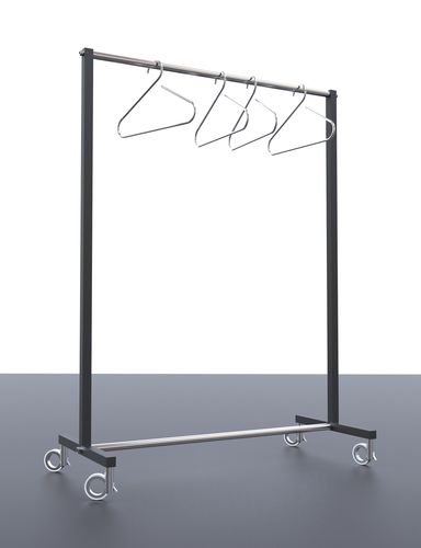 Portant contemporain - DIHEDRAL 1 - INSILVIS - en acier / en acier inoxydable / à roulettes