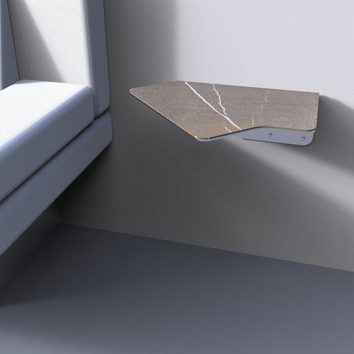 Table d'appoint design original - ASIDE 1 ST - INSILVIS - en acier inoxydable / en acier COR-TEN® / en pierre naturelle
