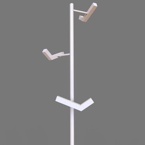Porte-manteau sur pied - ANALYTIC 1 - INSILVIS - design minimaliste / en acier peint / professionnel