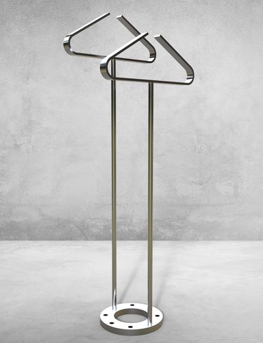 Valet de nuit au sol - YOU AND ME 1 - INSILVIS - en acier inoxydable / en marbre / contemporain