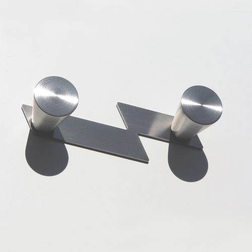 Porte-manteau mural - BI-CONE 60 - INSILVIS - contemporain / en acier inoxydable
