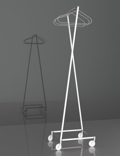 Portant contemporain - SUNCHARIOT J MOBILE - INSILVIS - en acier / en acier inoxydable / à roulettes