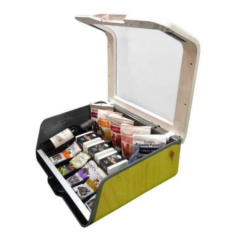 Minibar vitré - NEOTRAY - BARTECH - sur plan / coffre / avec porte battante