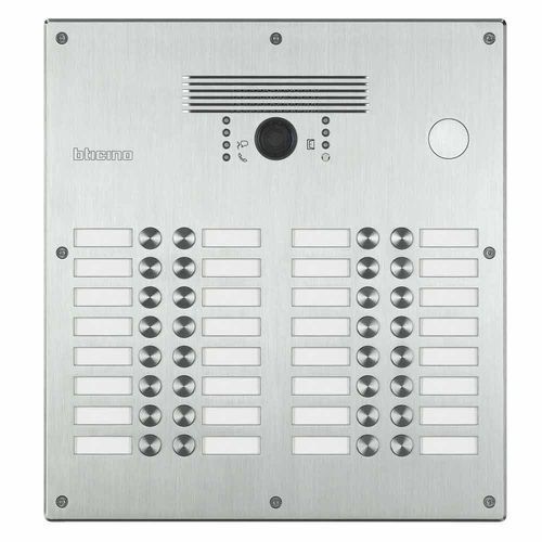 Platine de rue en inox - 308015 - Bticino - blanc / mural / encastrable