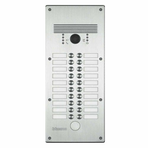 Platine de rue en inox - 308014 - Bticino - blanc / mural / encastrable