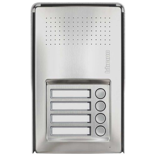 Platine de rue en inox - 343101 - Bticino - encastrable / d'extérieur / d'intérieur