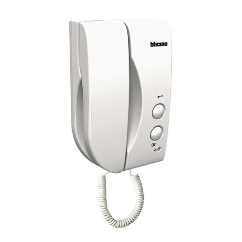 Interphone audio blanc - 322040 - Bticino - encastrable / d'intérieur / actionnable par téléphone