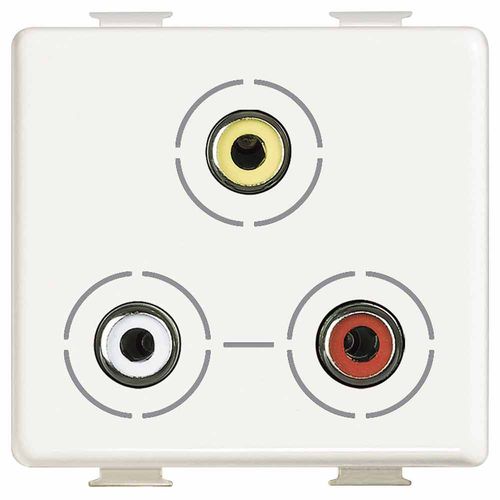 Prise électrique - AM4284 - Bticino - audio / triple / murale