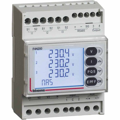 Compteur d'énergie triphasé - EMS BTDIN - Bticino - numérique / Modbus