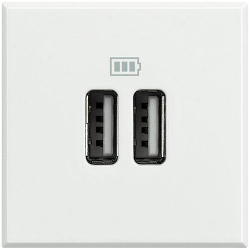 Prise USB - HD4285C2 - Bticino - double / murale / en inox