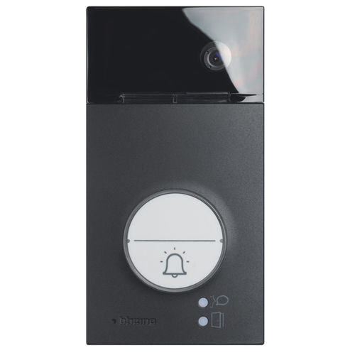 Platine de rue en métal - 343093 - Bticino - blanc / noir / gris