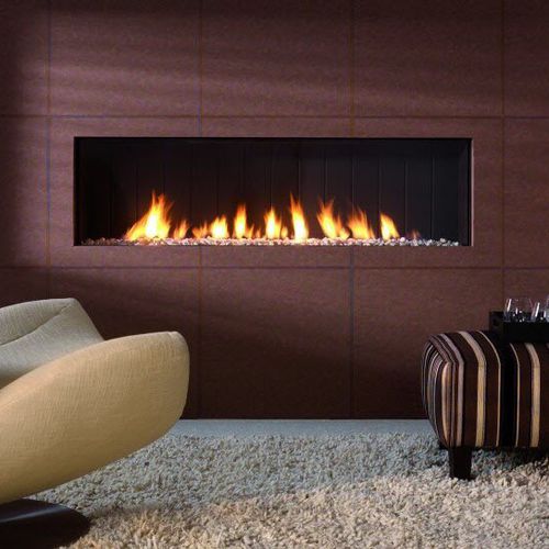 Cheminée à gaz - CLASSIC+: VISTA - dim\'ora - à encastrer / simple face / à foyer fermé