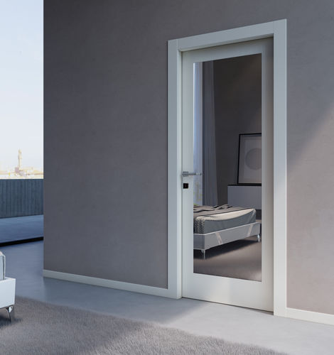 Porte avec miroir - Otcdoors - d'intérieur / en bois / battante