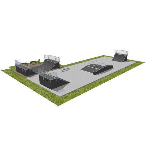 Skatepark en bois - MODULAR : 012157 - Techramps - modulable