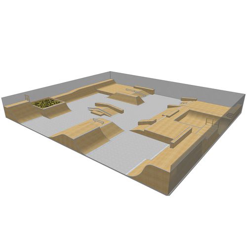 Skatepark en bois - MODULAR : 012150 - Techramps - modulable