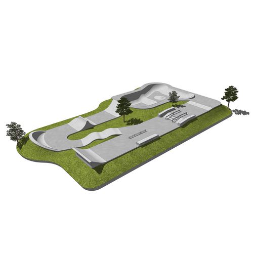 Skatepark en béton - CONCRETE : 600M2 - Techramps - monolithique