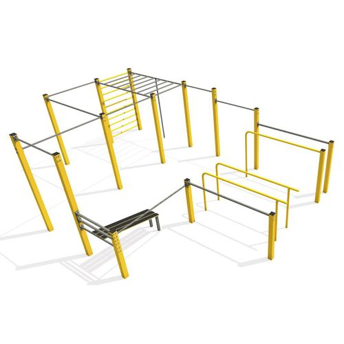 Parc de street workout pour espace public - FLOWPARKS : CUSTOM STANDARD M - Techramps - pour activité sportive / pour aire de jeux / abduction