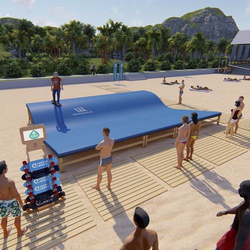 Skatepark type wave - WAVEPARK : W2 - Techramps - en composite