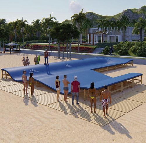 Skatepark type wave - WAVEPARK : W6 - Techramps - en composite