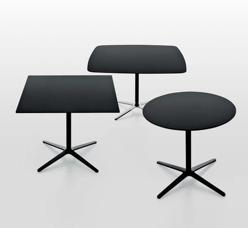 Table bistrot contemporaine - PLATO  - MAXDESIGN - en aluminium / en MDF / ronde
