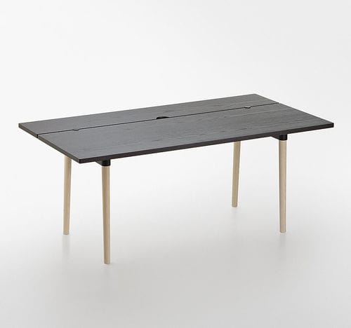 Table de travail contemporaine - OFFSET - MAXDESIGN - en frêne / en aluminium extrudé / rectangulaire
