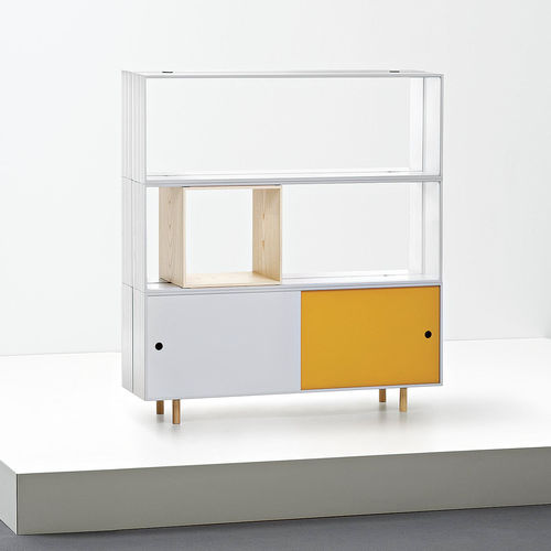 Étagère modulable - OFFSET - MAXDESIGN - contemporaine / en MDF / en frêne