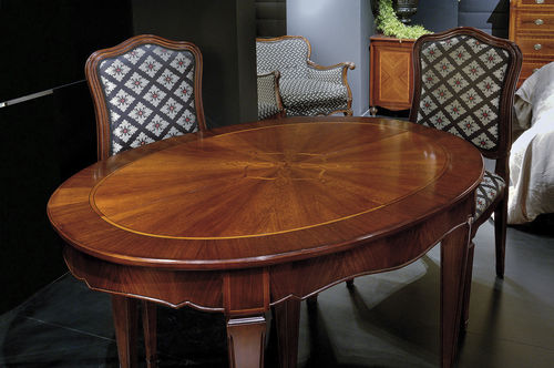 Table de style - OTTOCENTO - MEDEA - en bois / ronde / à rallonge