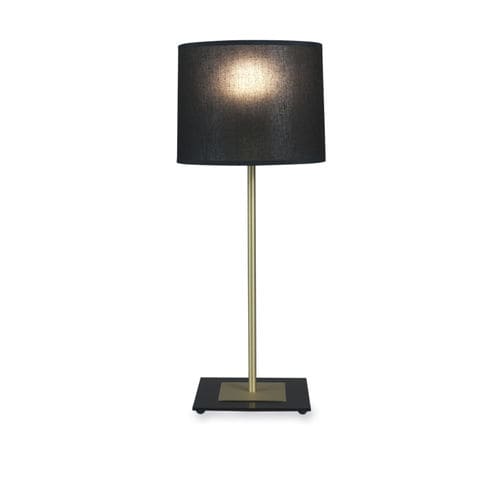 Lampe de table - DAPHNE - BROSSIER SADERNE - en laiton brossé / en lin / contemporaine