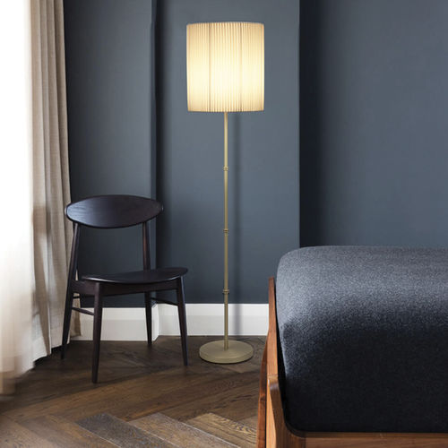 Lampe sur pied - HIDEO - BROSSIER SADERNE - en laiton brossé / en tissu / contemporaine