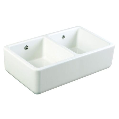 Évier 1 bac - CARLOW  - Kenny&Mason - sans égouttoir / en porcelaine / timbre d'office