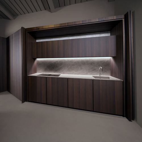 Cuisine contemporaine - inca - minotti cucine - en bois / en marbre / avec îlot