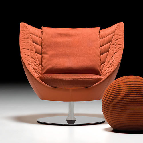 Fauteuil contemporain - HERA - ARTANOVA - en cuir / en tissu / avec repose-pieds