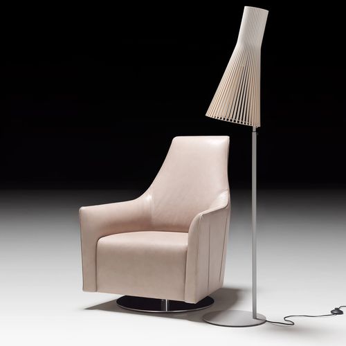 Fauteuil contemporain - ZELOS - ARTANOVA - en cuir / en métal / en bois