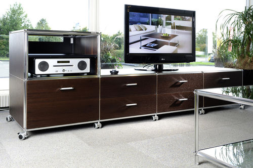 Meuble multimédia contemporain - ARTMODUL AG - modulable / en bois laqué / en métal