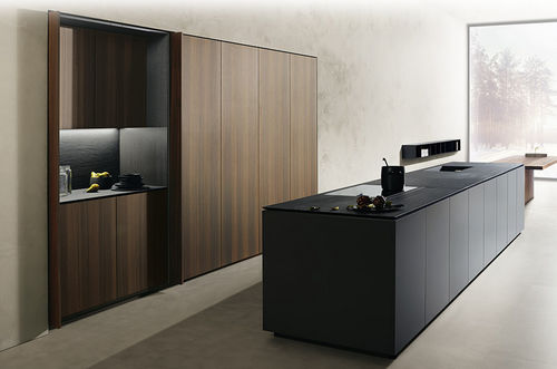 Cuisine contemporaine - ALIAS - MK CUCINE - en bois / avec îlot / sans poignée