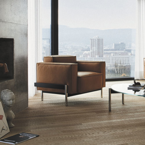 Fauteuil contemporain - DS-21 QUBIC - de Sede AG - en cuir / en tissu / en métal