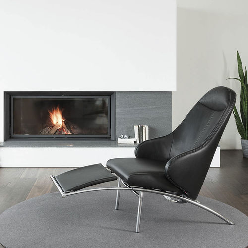 Fauteuil relax contemporain - ROCKY - ipdesign - en cuir / en tissu / avec repose-pieds