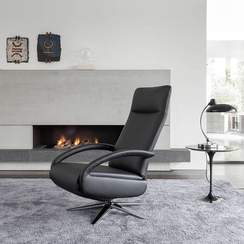 Fauteuil relax contemporain - TRIM - ipdesign - en cuir / en tissu / avec repose-pieds