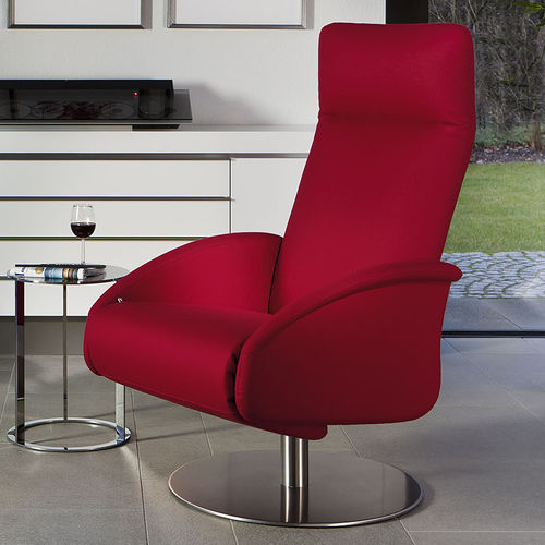 Fauteuil relax contemporain - CLIFF - ipdesign - en cuir / en tissu / avec repose-pieds
