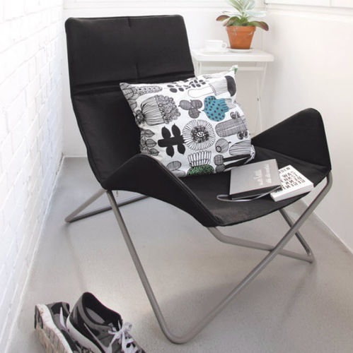 Chauffeuse contemporaine - IN-OUT - Richard Lampert - en tissu / en acier / de jardin