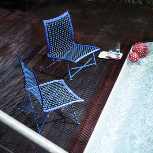 Chauffeuse contemporaine - TIE-BREAK - Richard Lampert - en acier / de jardin