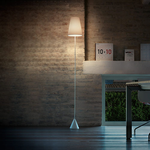 Lampe sur pied - LUCILLA - modo luce - en métal / en tissu / contemporaine