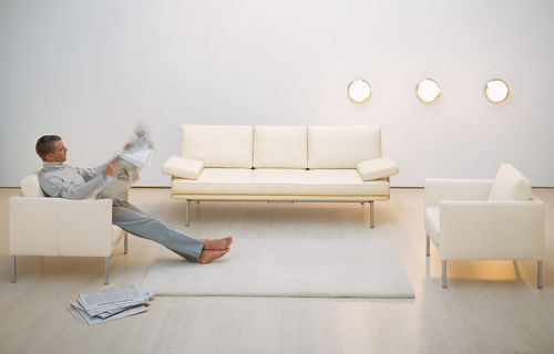 Fauteuil contemporain - LIVING PLATFORM - Walter Knoll - en cuir