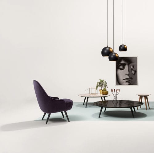 Table basse contemporaine - 375  - Walter Knoll - en marbre / en onyx / en bois massif