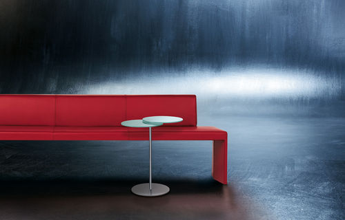 Table d'appoint contemporaine - ECLIPSE - Walter Knoll - en verre / en métal / ronde